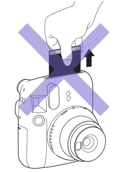 pomoc z instaxem zacięty film